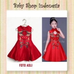 Dress Imlek Anak Elegant Red  large